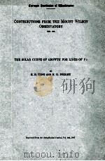 THE SOLAR CURVE OF GROWTH FOR LINES OF VI 1947 PDF电子版封面 R. B. KING AND K. O. WRIGHT