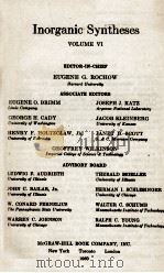 INORGANIC SYNTHESES VOLUME VI 1960 PDF电子版封面 LUDWIG F. AUDRIETH 等
