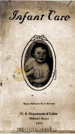 INFANT CARE BUREAU PUBLICATION NO.8(REVISED) 1923 PDF电子版封面