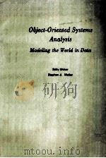 OBJECT-ORIENTED SYSTEMS ANALYSIS MODELING THE E ORLD IN DATA     PDF电子版封面     