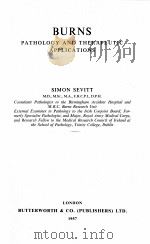 BURNS PATHOLOGY AND THERAPEUTIC APPLICATIONS PDF电子版封面