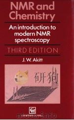NMR AND CHEMISTRY AN INTRODUCTION TO MODERN NMR SPECTROSCOPY PDF电子版封面 0412372606