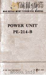 POWER UNIT PE-214-B 1944 PDF电子版封面