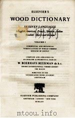 ELSEVIER'S WOOD DICTIONARY VOLUME 1（ PDF版）