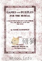 GAMES AND PUZZLES FOR THE MUSICAL 1910 PDF电子版封面
