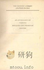 AN ANTHOLOGY OF FAMOUS ENGLISH AND AMERICAN POETRY 1945 PDF电子版封面