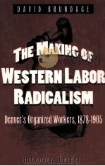 THE MAKING OF WESTERN LABOR RADICALISM PDF电子版封面 0252020758