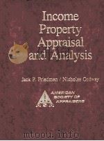 INCOME PROPERTY APPRAISAL AND ANALYSIS PDF电子版封面 013453655X