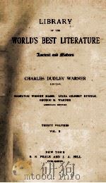 LIBRARY OF THE WORLD'S BEST LITERATURE THIRTY VOLUMES VOL. X 1897 PDF电子版封面