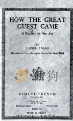 HOW THE GREAT GUEST CAME（11 PDF版）
