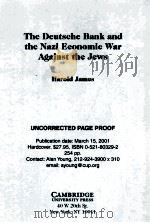 THE DEUTSCHE BANK AND THE NAZI ECONOMIC WAR AGAINST THE JEWS PDF电子版封面