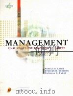 MANAGEMENT CHALLENGES FOR TOMORROW'S LEADERS PDF电子版封面