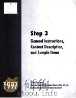 STEP 3 GENERAL INSTRUCTIONS,CONTENT DESCRIPTON,AND SAMPLE ITEMS 1997 PDF电子版封面