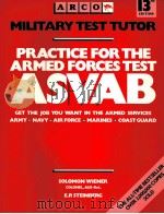 PRACTICE FOR THE ARMED FORCES TEST ASVAB PDF电子版封面 0136907105