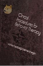 CLINICAL PROCEDURES FOR BEHAVIOR THERAPY PDF电子版封面