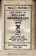 THE WORKS OF WILLIAM SHAKESPEARE IN TEN VOLUMES 1912 PDF电子版封面