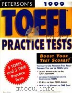 PETERSON'S TOEFL PRACTICE TESTS 1999 PDF电子版封面 0768900166