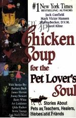 CHICKEN SOUP FOR THE PET LOVER'S SOUI PDF电子版封面 1558745718