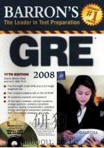 BARRON‘S GRE GRADUATE RECORD EXAMINATION 2008 17TH EDITION PDF电子版封面 8175155698