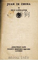 JUAN IN CHINA 1937 PDF电子版封面