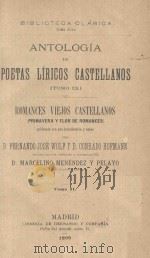 POETAS LIRICOS CASTELLANOS (TOMO IX) 1899 PDF电子版封面