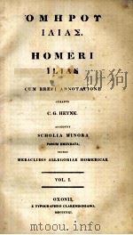 HOMERI ILIAS VOL. I. PDF电子版封面