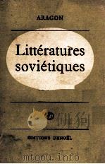 LITTERATURES SOVIETIQUES   1955  PDF电子版封面     