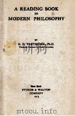 A READING BOOK IN MODERN PHILOSOPHY 1913 PDF电子版封面
