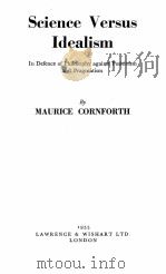 SCIENCE VERSUS IDEALISM 1955 PDF电子版封面