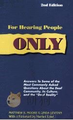 FOR HEARING PEOPLE ONLY PDF电子版封面