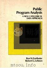 PUBLIC PROGRAM ANALYSIS A NEW CATEGORICAL DATA APPROACH（ PDF版）