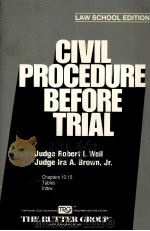 CIVIL PROCEDURE BEFORE TRIAL     PDF电子版封面     