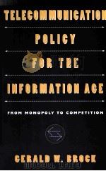 TELECOMMUNICATION POLICY FOR THE INFORMATION AGE PDF电子版封面 0674873262