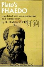 PLATO'S PHAEDO PDF电子版封面 0521097029