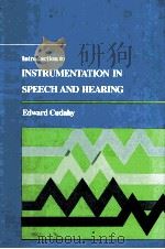 INTRODUCTION TO INSTRUMENTATION IN SPEECH AND HEARING PDF电子版封面 0683022458