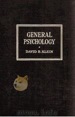 GENERAL PSYCHOLOGY 1936 PDF电子版封面 DAVID BALLIN KLEIN