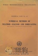 NUMERICAL METHODS OF WEATHER ANALYSIS AND FORECASTING PDF电子版封面
