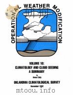 OPERATIONAL WEATHER MODIFICATION VOLUME 10 PDF电子版封面