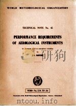 PERFORMANCE REQUIREMENTS OF AEROLOGICAL INSTRUMENTS PDF电子版封面