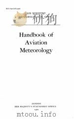 HANDBOOK OF AVIATION METEOROLOGY PDF电子版封面