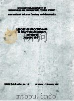 REPORT OF PROCEEDINGS 3 SCLENTLFIC ASSEMBLY HAMBURG     PDF电子版封面     