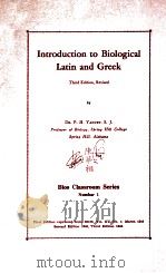 INTRODUCTION TO BIOLOGICAL LATIN AND GREEK（ PDF版）