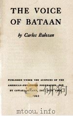 THE VOICE OF BATAAN 1943 PDF电子版封面