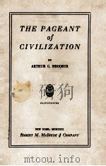 THE PAGEANT OF CIVILIZATION 1931 PDF电子版封面