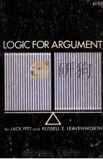 LOGIC FOR ARGUMENT PDF电子版封面
