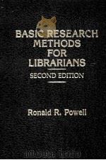BASIC RESEARCH METHODS FOR LIBRARIANS SECOND EDITION PDF电子版封面
