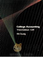 COLLEGE ACCOUNTING THIRD EDITION 1-29 MC QUAIG PDF电子版封面