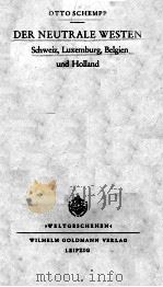 DER NEUTRALE WESTEN 1939 PDF电子版封面