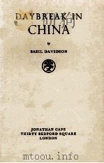 DAYBREAK IN CHINA 1954 PDF电子版封面
