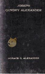 JOSEPH GUNDRY ALEXANDER   1920  PDF电子版封面     